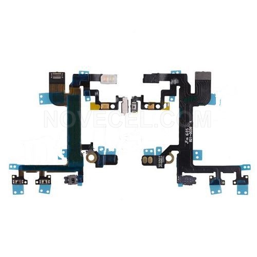 Power & Volume & Mute Button Switch Connector Flex Cable, Dual LED Flash and Mic for iPhone SE