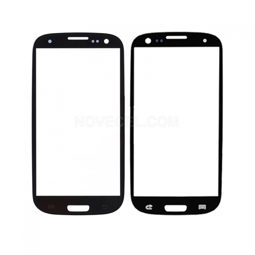 A+ Front Glass Lens Screen Cover for i9300 Galaxy S III S3 -High Quality/Black