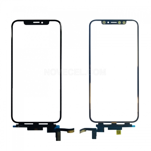 Front Glass with Touch Flex Cable for iPhone XS Max_Short Flex
