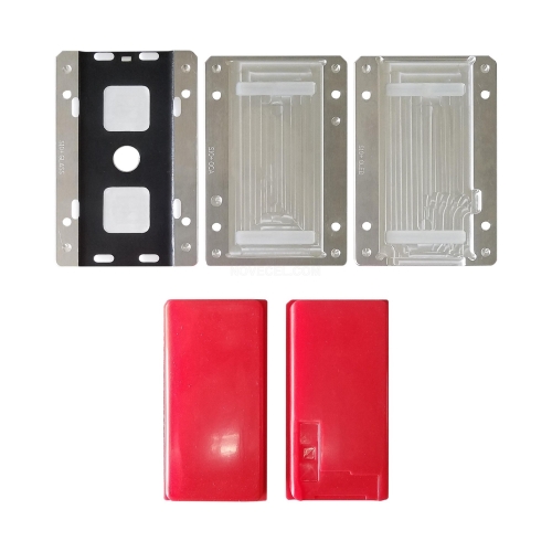 For S10+ G975 NOVECEL LCD Display Screen Laminating Mould / Mold with Alignment Function (4 Pcs) - Red Pads