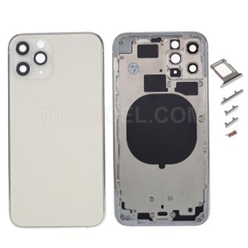 Battery Housing Cover + Side Buttons for 11 Pro_Silver