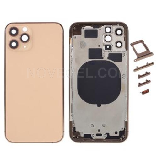 Battery Housing Cover + Side Buttons for 11 Pro_Gold