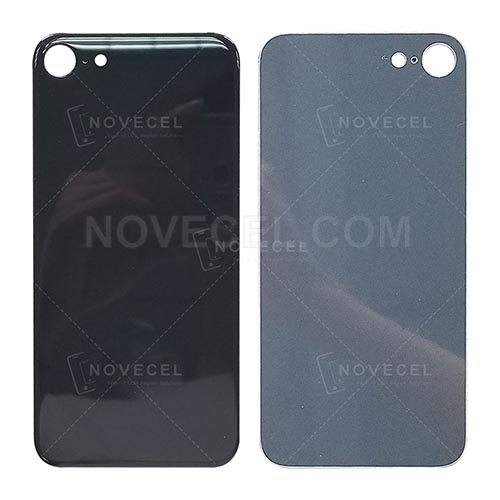 Back Cover Glass without Lens Frame and Lens for iPhone SE (2020) - Black/Big Hole