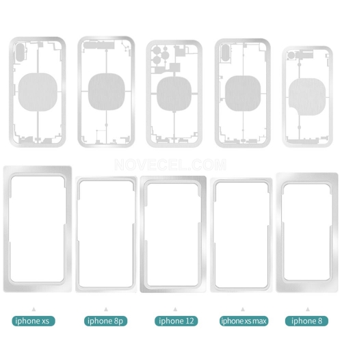 Alignment Mould Set of Back Glass Cover for iPhone 12 Pro Max to 8